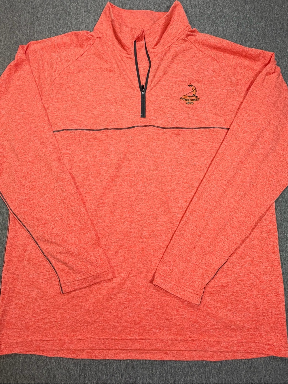 Pinehurst 1/4 Zip Sun Mountain Thermal Performance Men’s Medium Heather Orange